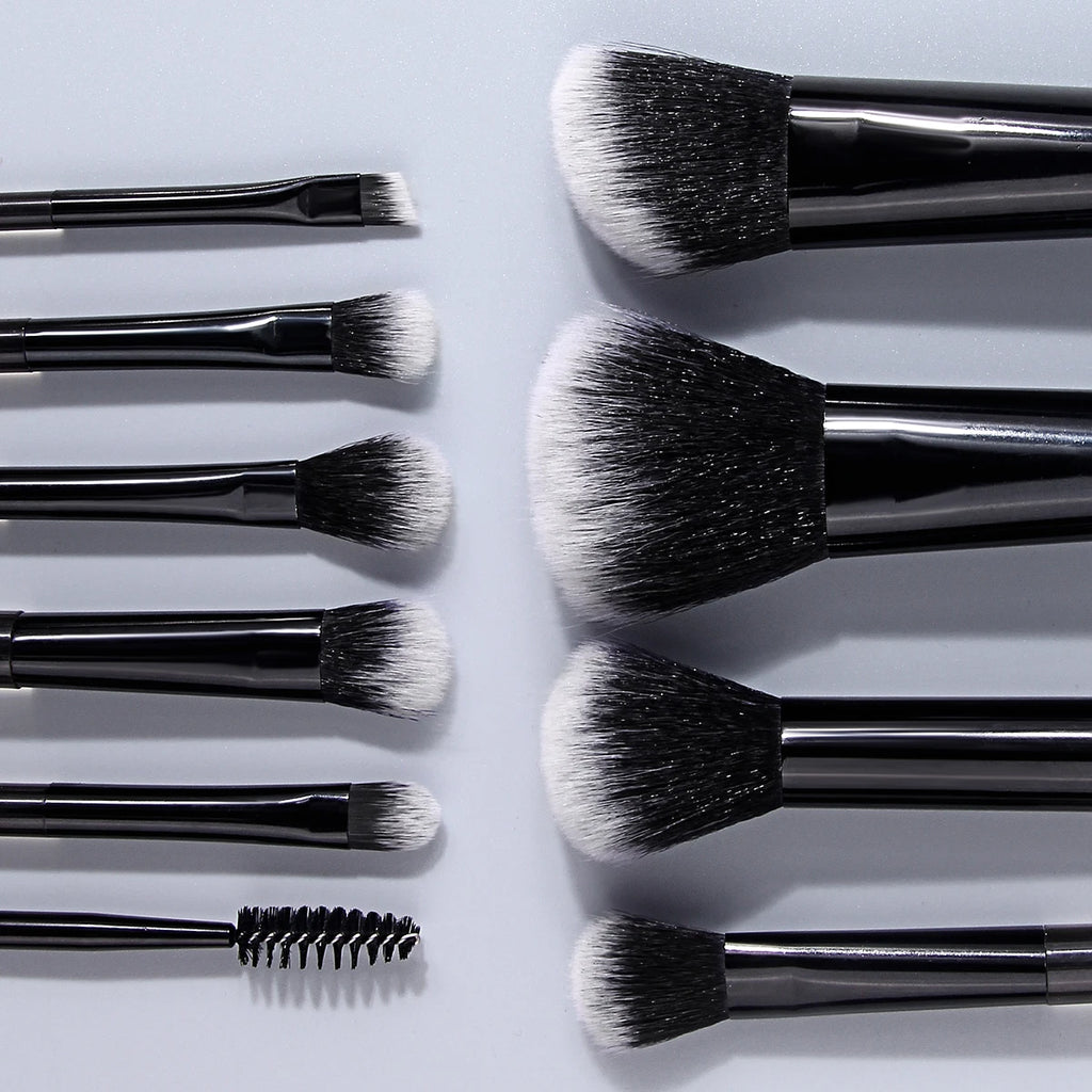 KOSSHOW 12-Pc Makeup Brush Set | Foundation, Eyeshadow & Blush Makeup Brush Set QXL