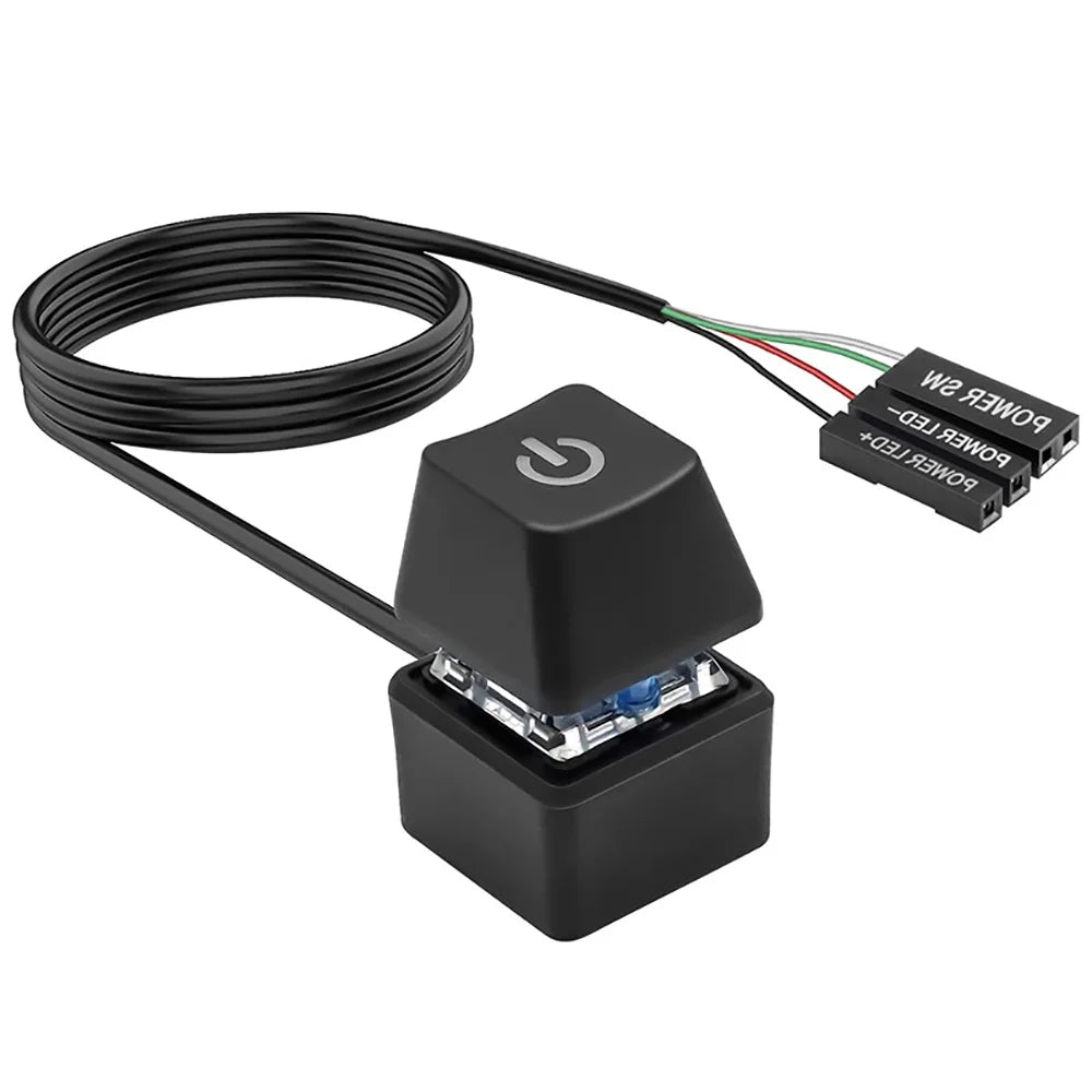 External RGB LED PC Power Switch Button – 2M Cable | Desktop PC Power Switch QXL