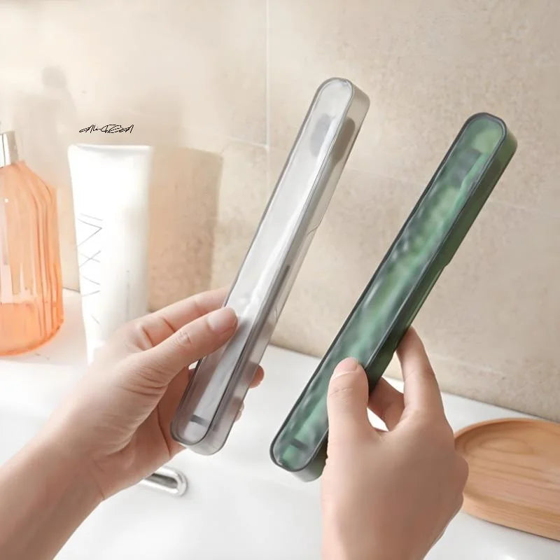 Portable Travel Toothbrush Case & Holder Box – 1 or 2 Pack Toothbrush Travel Case QXL