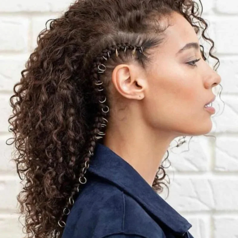50–200 Pcs Metal Hair Rings Braid Dreadlock Beads 10–18mm Hair Styling Rings QXL