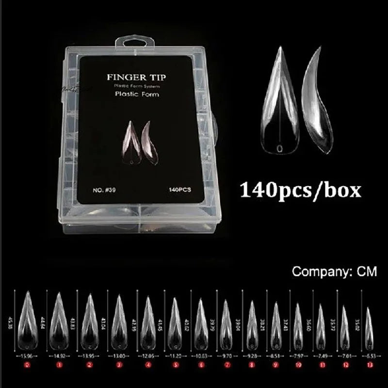 Clear Stiletto False Nail Tips 70/140/150 Pc | DIY Extensions False Nail Tips QXL