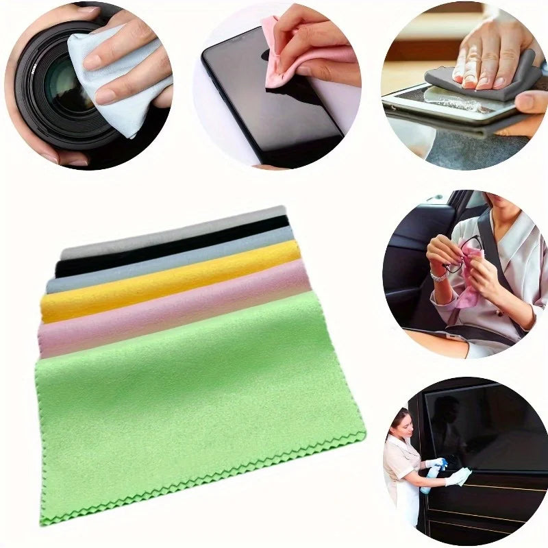 8-Pack Microfiber Cleaning Cloths – Lenses, Screens & Glasses Microfiber Cleaning Cloths QXL