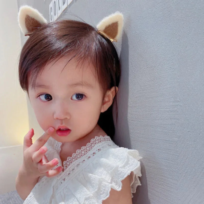 2-Pack Rabbit Ears Hair Clips for Baby Girls | Kawaii Barrettes Kids Hair Clips QXL