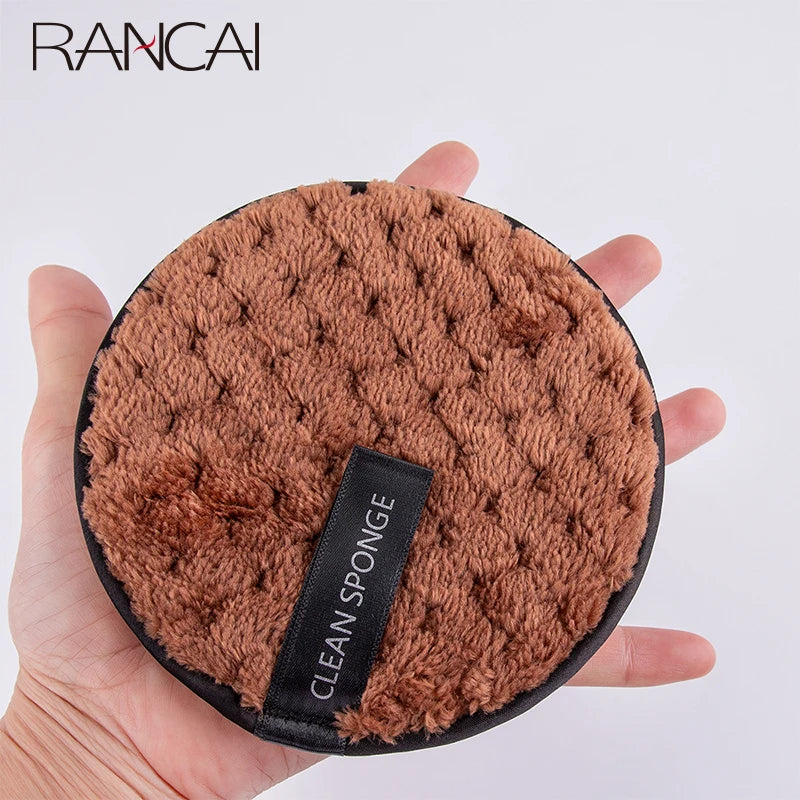 RANCAI Microfiber Makeup Remover Puff | Soft Cleansing Sponge Makeup Remover Puff QXL