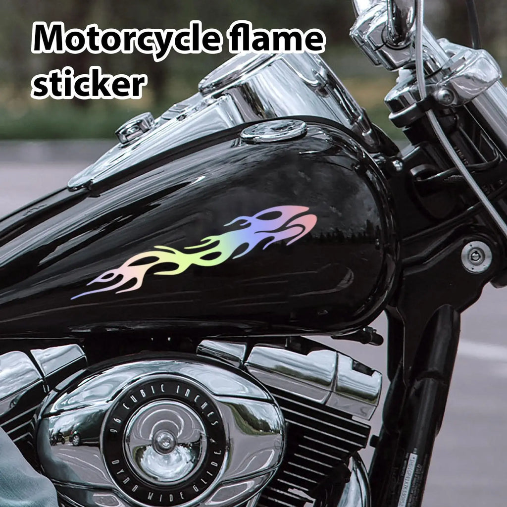 Reflective Flame Stickers – Waterproof Car & Motorcycle Decals Motorcycle Decal Stickers QXL