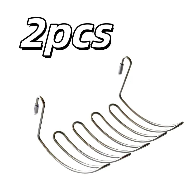 2-Pack Expandable Stainless Steel Draining Basket Hanging Rack Sink Draining Basket QXL 2pcs