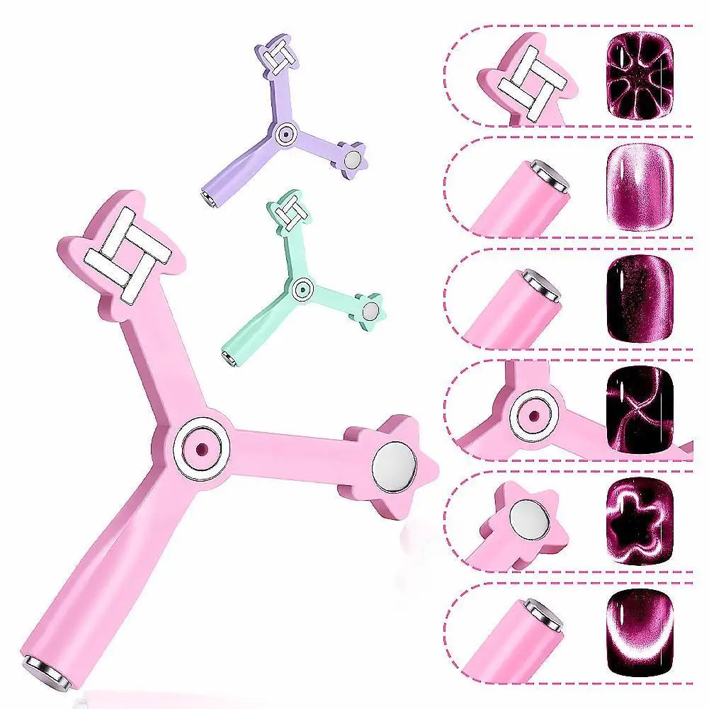 4-in-1 Cat Eye Nail Magnet Pen | Gel Manicure Tool Nail Art Magnet Tool QXL