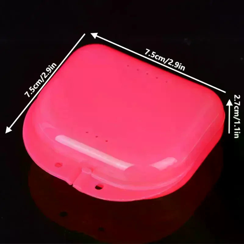 Denture Retainer Storage Box | Vented Plastic Case Dental Appliance Case QXL