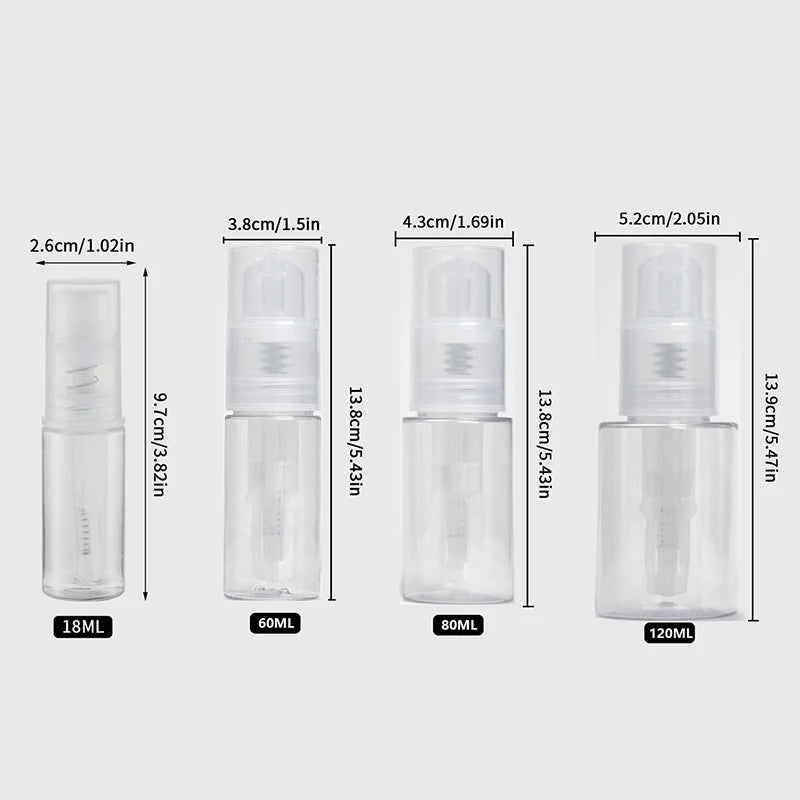Powder Atomizer Spray Bottle 18–120ml | Barber Talcum Dispenser Powder Spray Bottle QXL