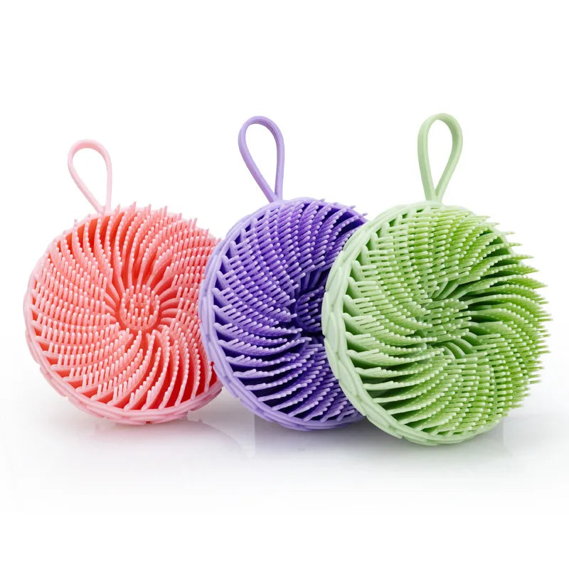 2-in-1 Silicone Body Scrubber & Massage Brush – BPA-Free Silicone Body Scrubber QXL