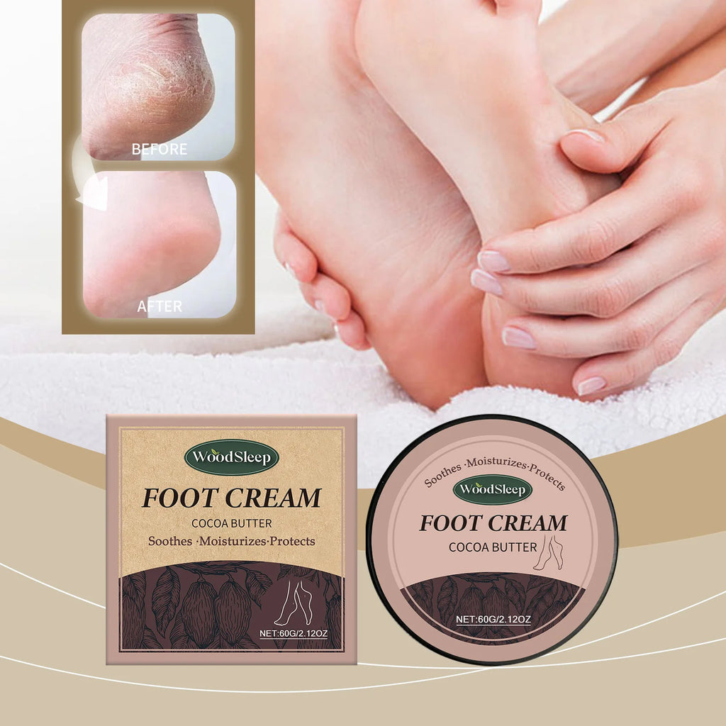 WOODSLEEP Exfoliating Foot Cream | Moisturising Intensive Care 60g Foot Cream QXL