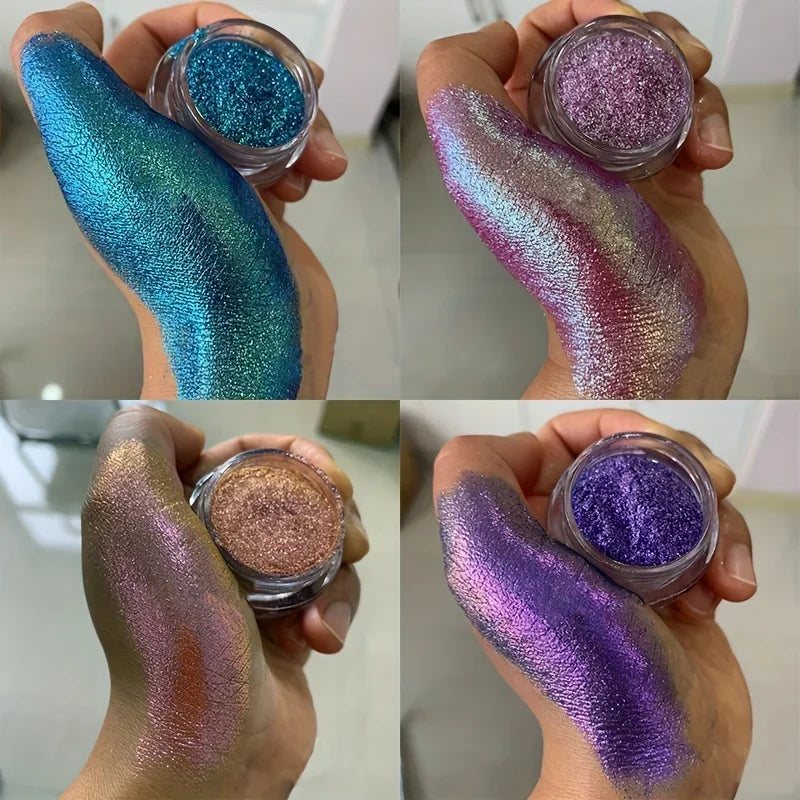 Aurora Chameleon Glitter Powder | Berry Purple Blue Green Cosmetic Glitter Powder QXL