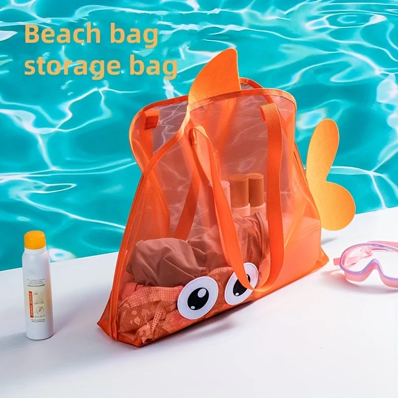 Kids Shark Beach Mesh Bag | Toys, Towels & Storage Tote Kids Beach Tote Bag QXL