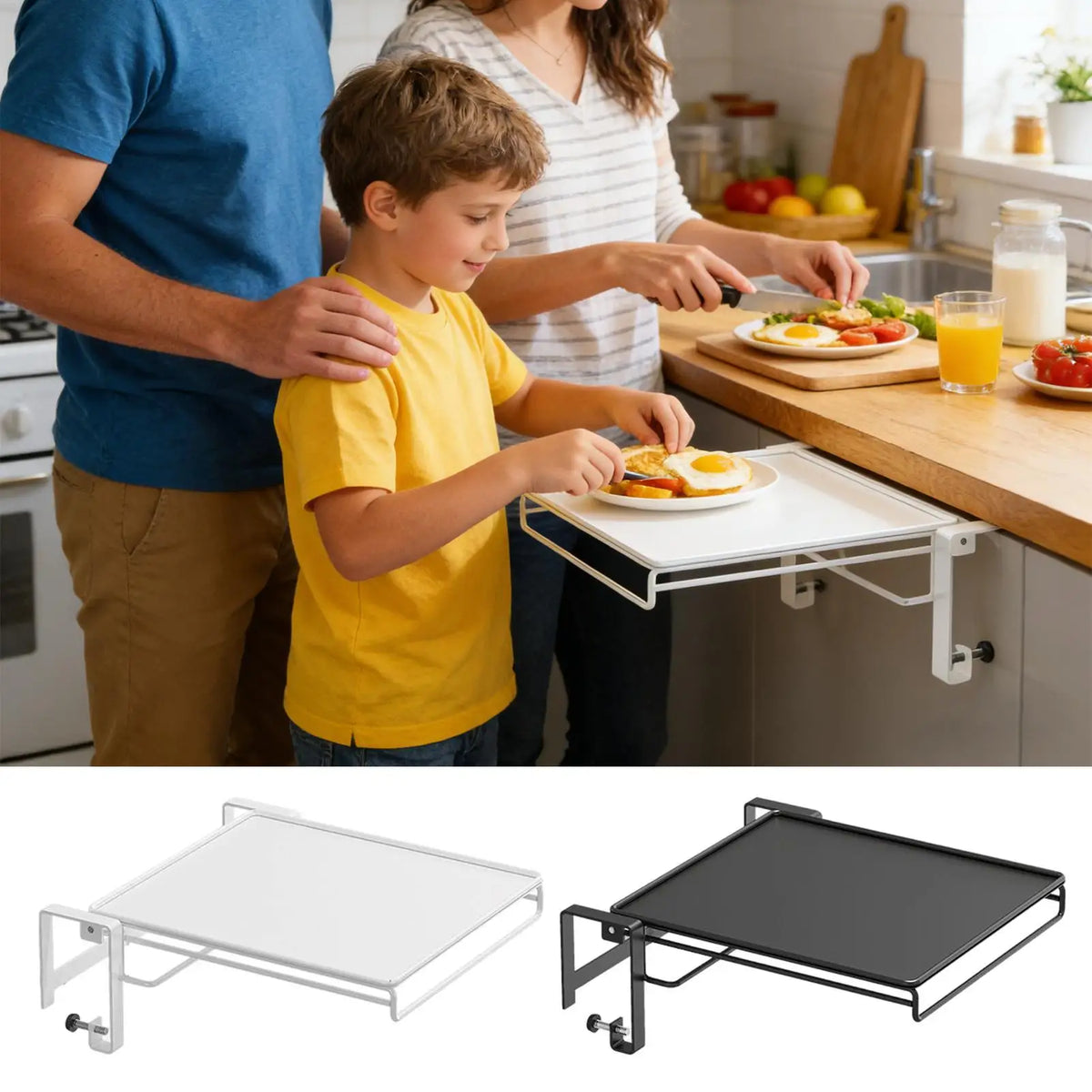 Foldable Cabinet Door Shelf & Towel Rack | Kitchen Space Saver Foldable Cabinet Shelf QXL