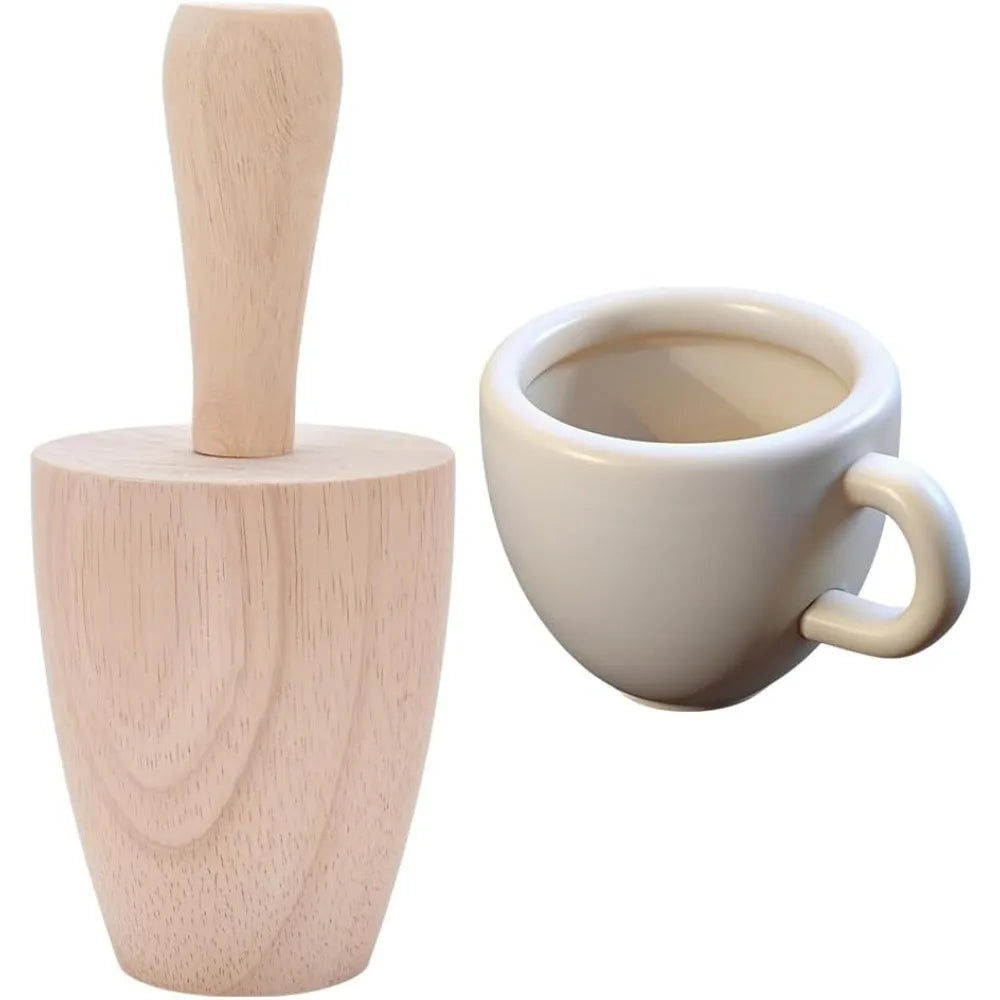 Wooden Cup Pottery Shaper Tool | DIY Ceramics Mug Forming Pottery Shaping Tool QXL