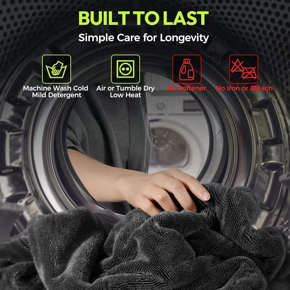 Double-Sided Microfiber Twisted Yarn Car Wash Towel Car Wash Towel QXL
