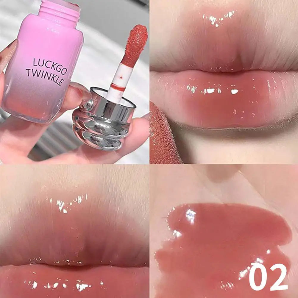 Mirror Lip Gloss | Waterproof High-Saturation Glossy Lip Tint Mirror Lip Gloss QXL Almond