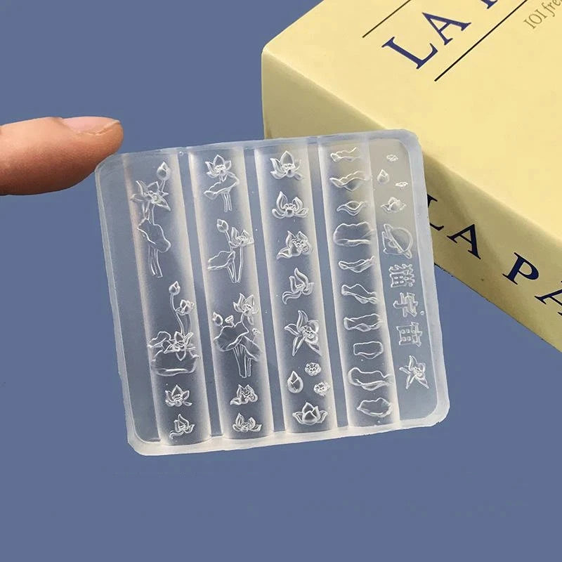 3D Lotus Flower Silicone Nail Art Mold | DIY Nail Charms Nail Art Mold QXL