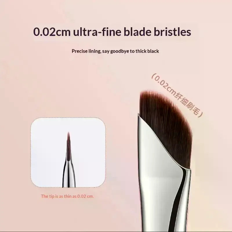 3-Pack Angled Eyeliner Brushes | Precision Blade Tip Makeup Eyeliner Brush Set QXL