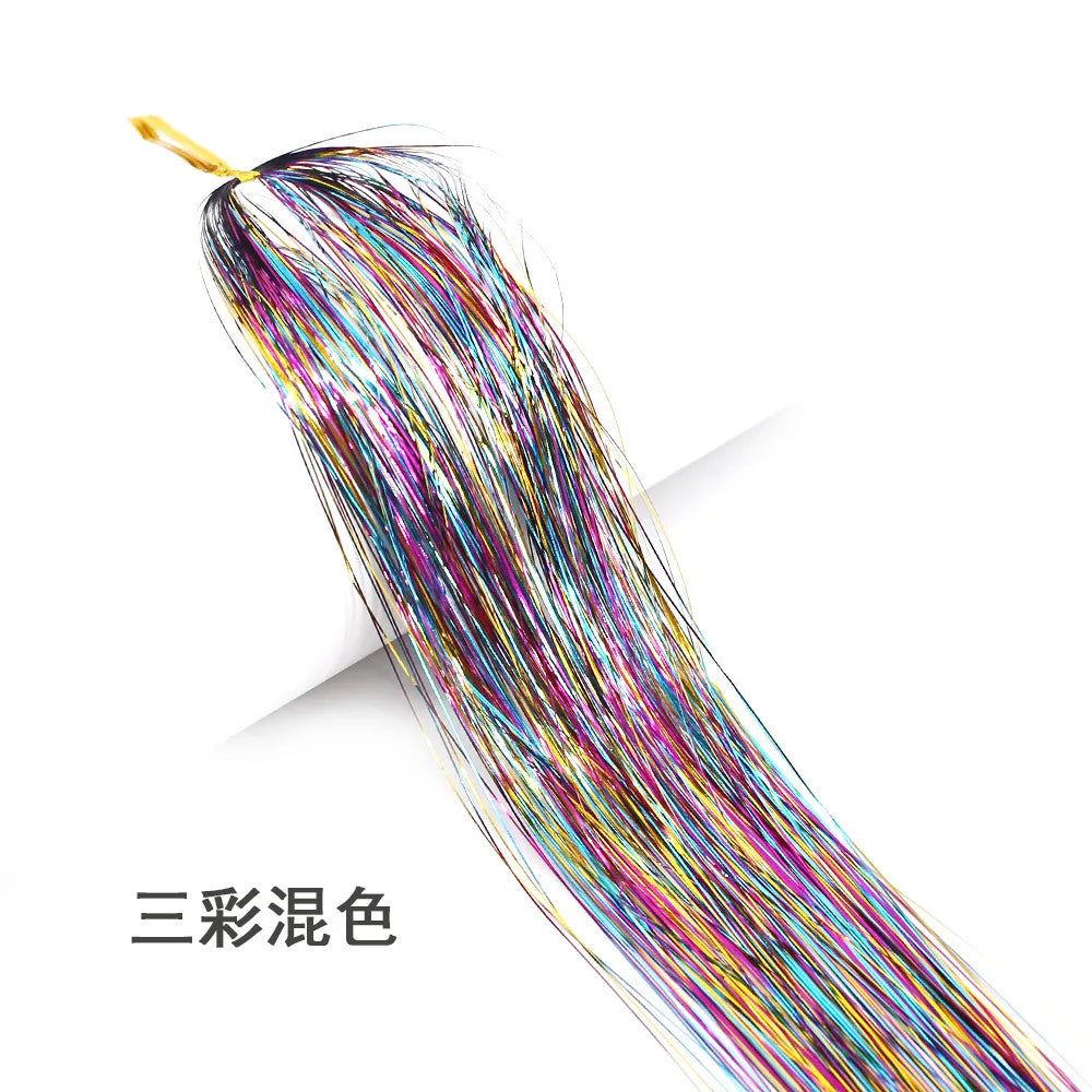 Rainbow Hair Tinsel Kit – Glitter Sparkle Braid Extensions Hair Tinsel Extensions QXL 14