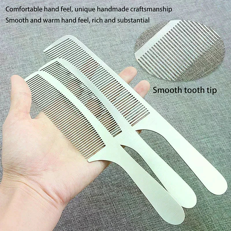 Stainless Steel Anti-Static Barber Comb | Salon Styling Barber Styling Comb QXL