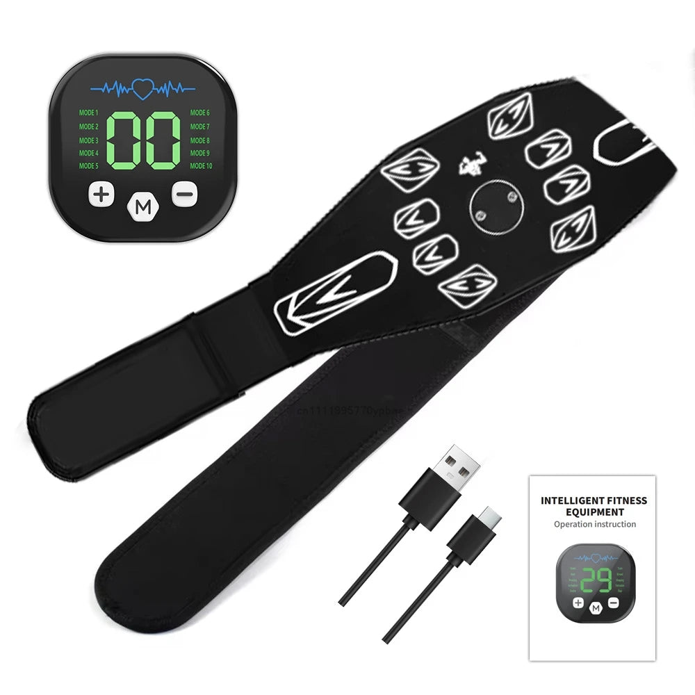 EMS Waist Toning Belt | Electric Muscle Stimulator Massager EMS Toning Belt QXL 10 modes