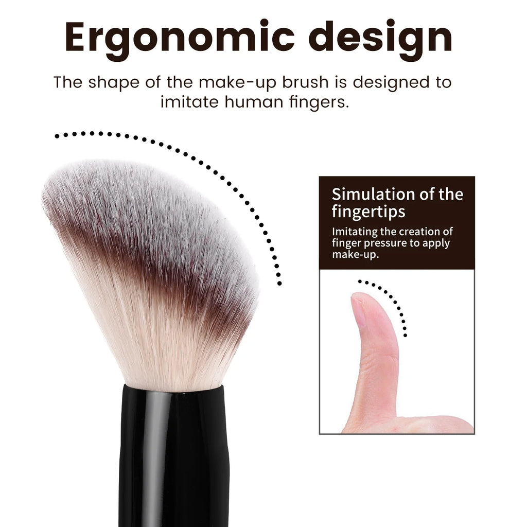 MAANGE Dual-Ended Foundation & Powder Brush | Synthetic Hair Dual-Ended Makeup Brush QXL