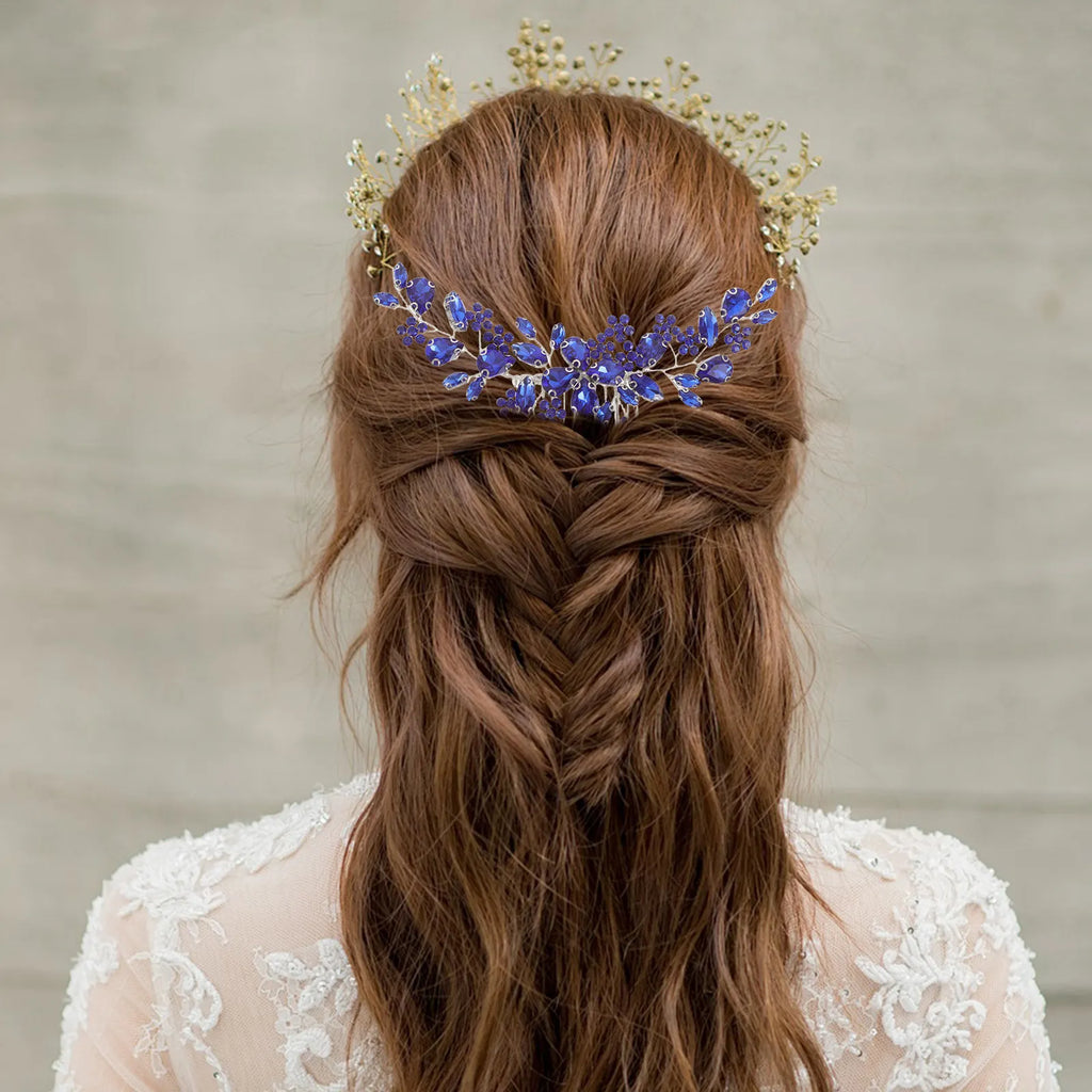 Rhinestone Bridal Hair Comb | Sparkly Wedding Headpiece Bridal Hair Comb QXL