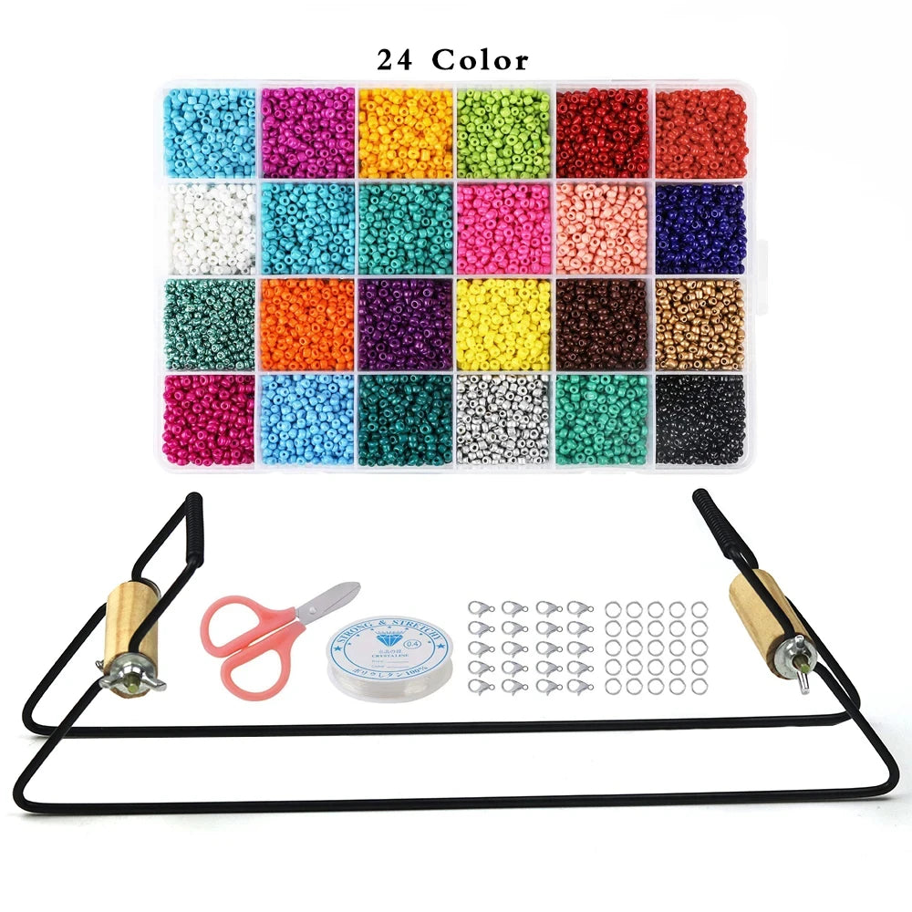 Metal Bead Loom Kit | DIY Jewelry Weaving Tool for Crafters Bead Loom Kit QXL B