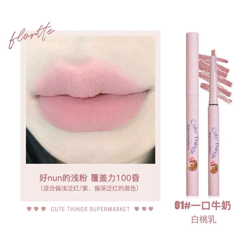 FLORTTE Matte Lip Liner Pencil – Long-Lasting Mechanical Lip Liner Pencil QXL 01