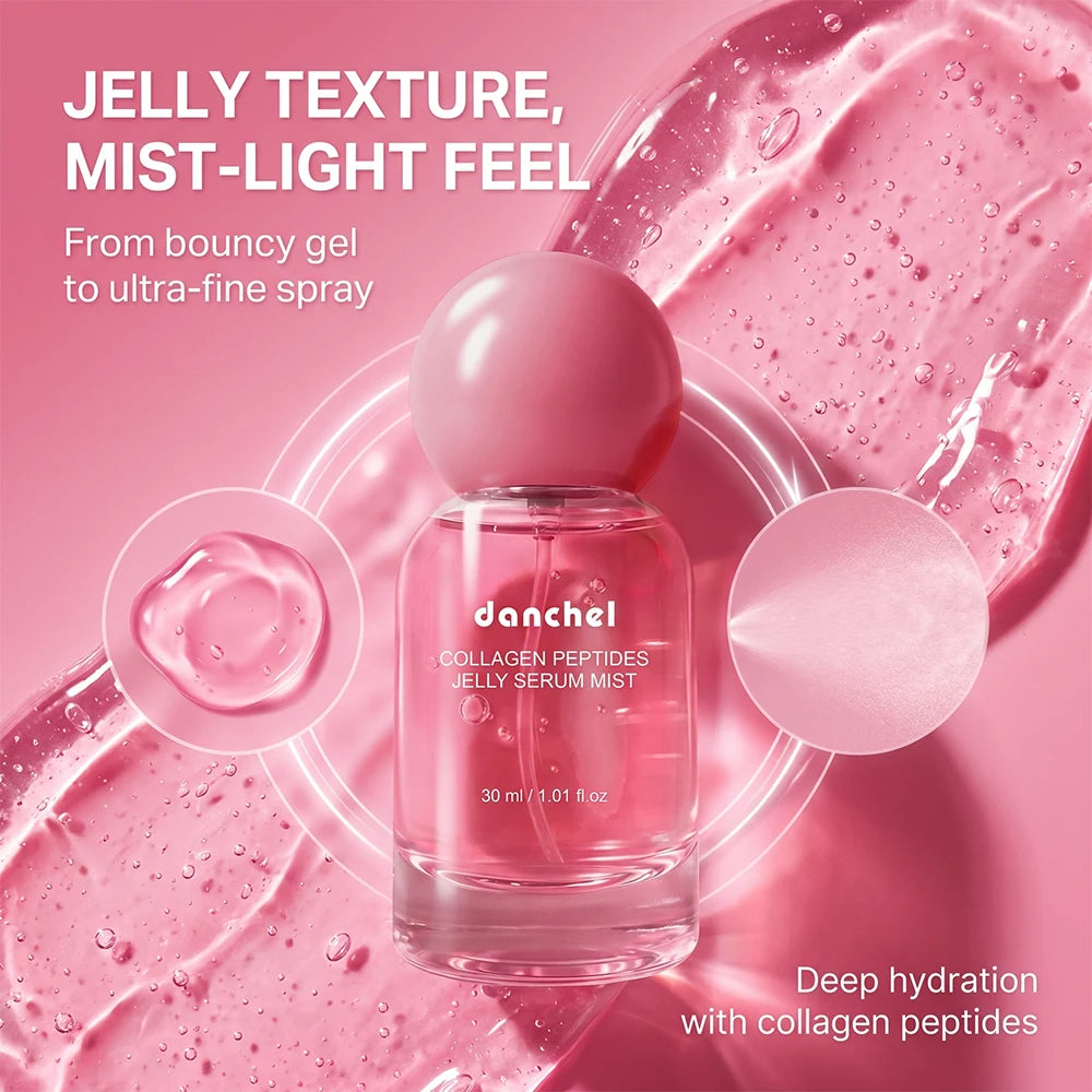 Collagen Peptide Jelly Serum Mist | 2-in-1 Hydrating Face Spray Collagen Face Serum QXL