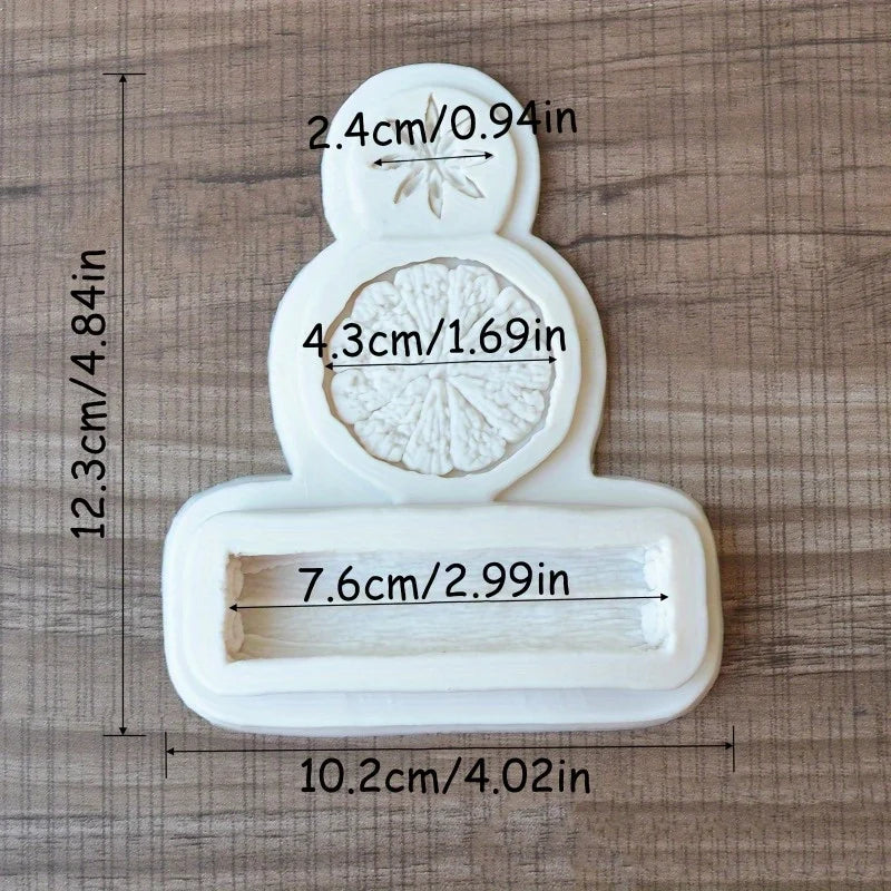 Branch & Lemon Silicone Mold for Soap & Candle Making Craft Silicone Mold QXL