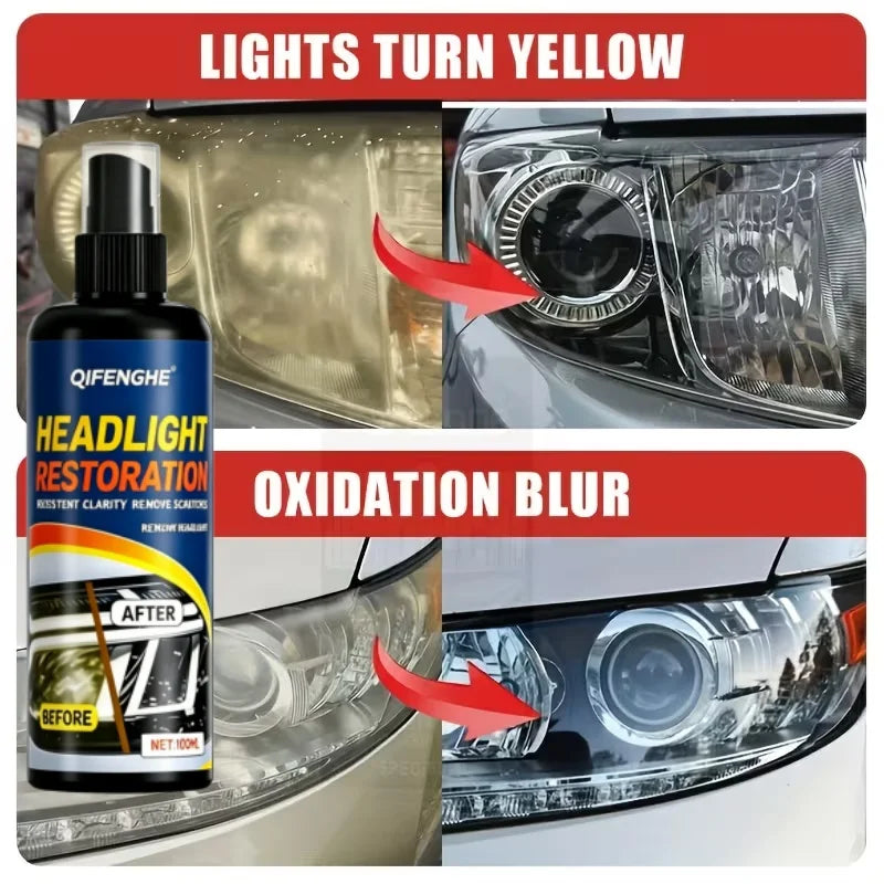 Car Headlight Polish Spray | Restore Clarity & Remove Scratches Headlight Polish Spray QXL