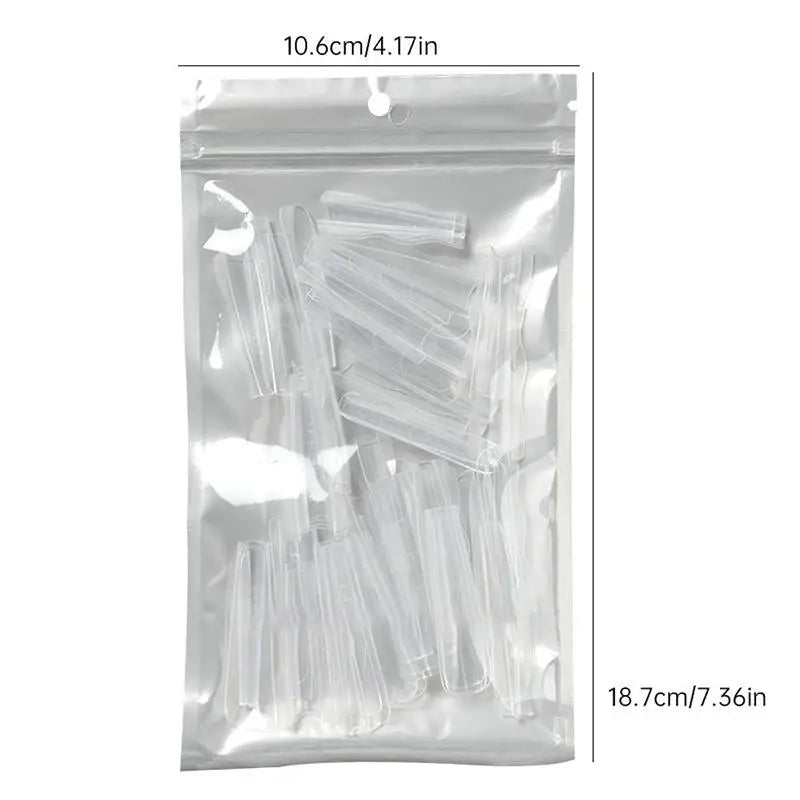 60-Pack Reusable Poly Dual Forms Nail Gel Extension Molds Nail Extension Molds QXL