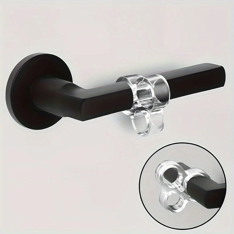 3-Hole Acrylic Door Handle Protector | Silent Rubber Stopper Door Handle Protector QXL