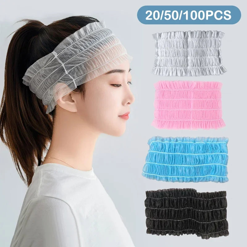 Disposable Spa Headbands | Soft Non-Woven Hair Bands 20/50/100pk Disposable Spa Headbands QXL