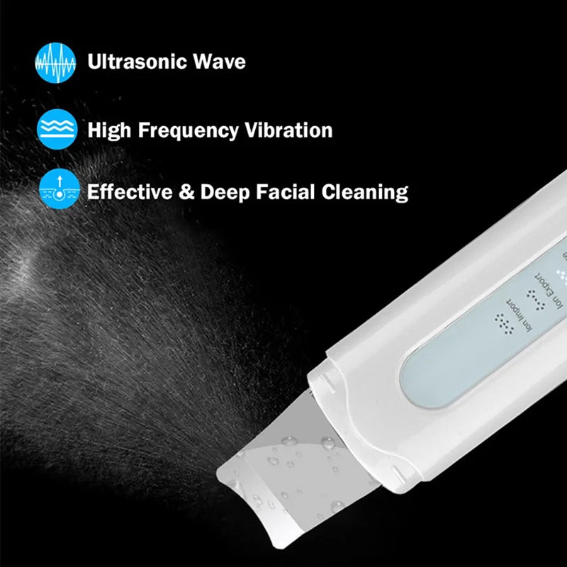 Ultrasonic Skin Scraper – EMS Micro-Current Facial Cleansing Tool Ultrasonic Skin Scraper QXL