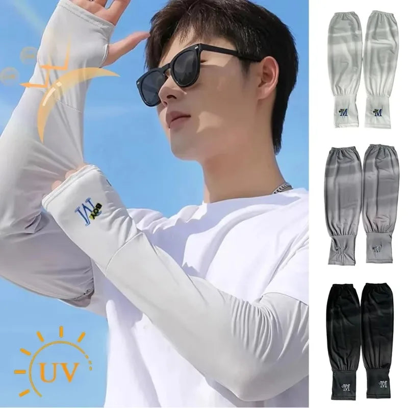 UV Protection Cooling Arm Sleeves | Outdoor Sun Cover UV Arm Sleeves QXL