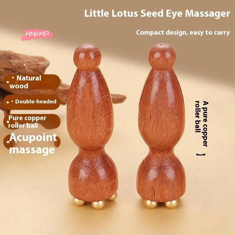 Brass Lotus Gua Sha Eye & Face Massage Stick | Dual-Ended Gua Sha Massage Stick QXL
