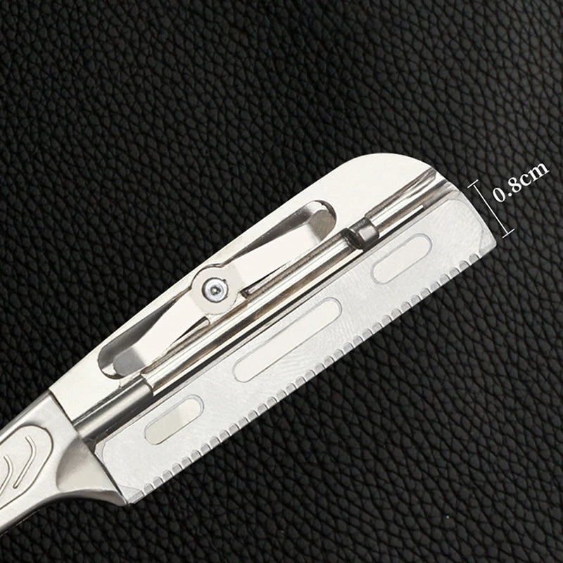 15-Pack Single-Sided Stainless Steel Razor Blades with Pusher Razor Blades QXL