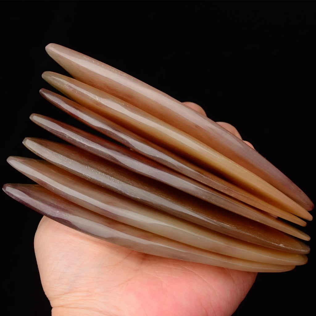 Natural Ox Horn Gua Sha Scraper | Curved Massage Tool 13cm+ Gua Sha Scraper QXL
