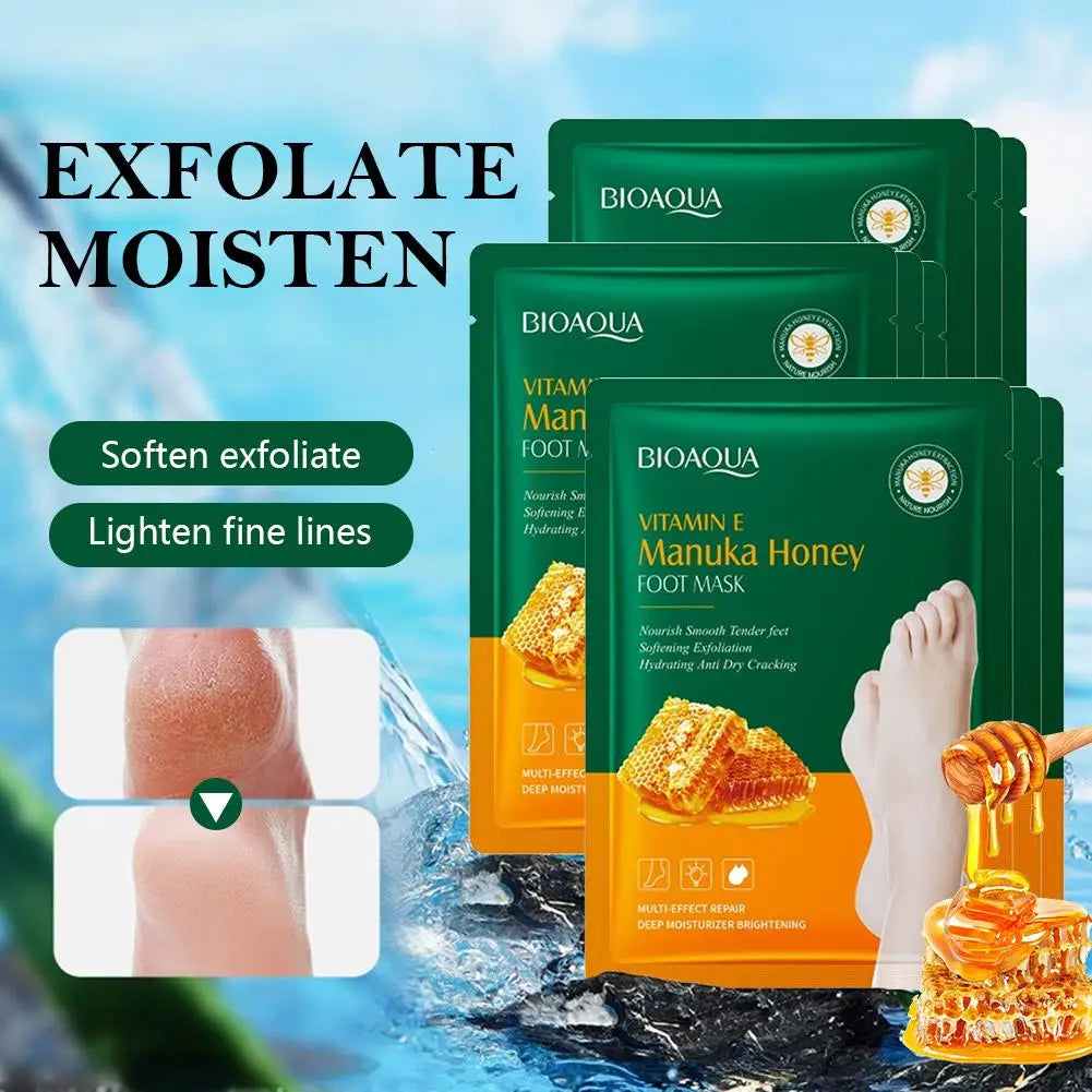 Vitamin E & Manuka Honey Foot Mask | Deep Moisture 35ml Foot Mask Treatment QXL