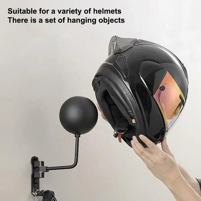 180° Rotatable Wall-Mount Motorcycle Helmet Hook Holder Helmet Wall Hook QXL