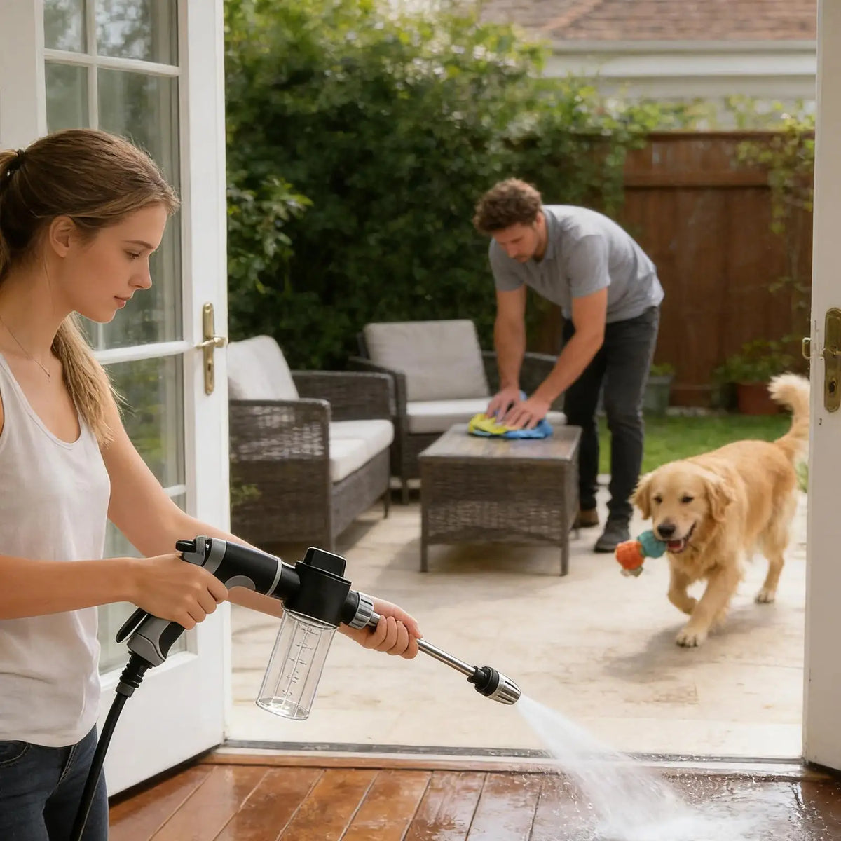 High-Pressure Washer Wand & Foam Cannon | Metal Extension Pressure Washer Wand QXL