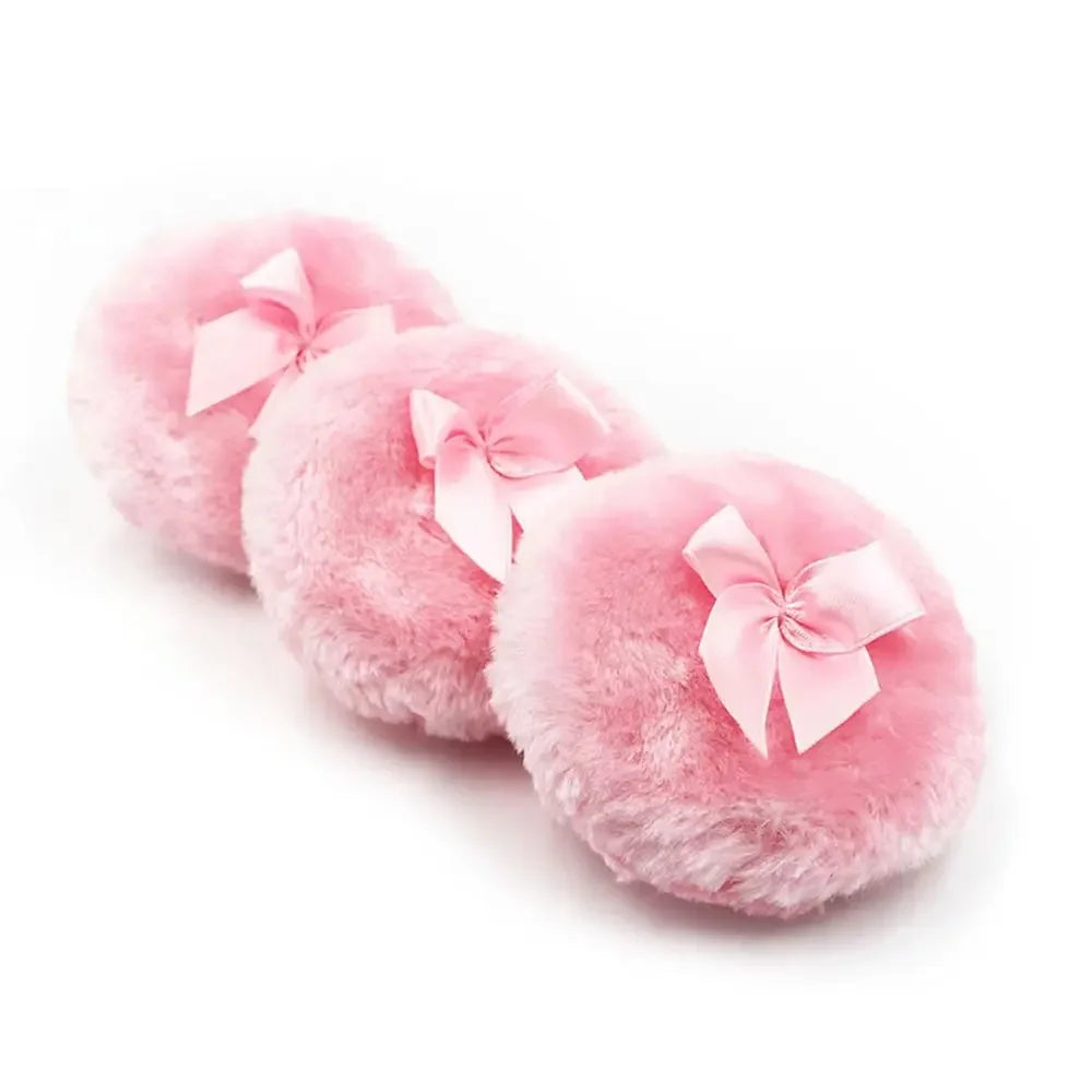 4-Pack Fluffy Velour Powder Puffs | Air Cushion Makeup Applicator Makeup Powder Puff QXL