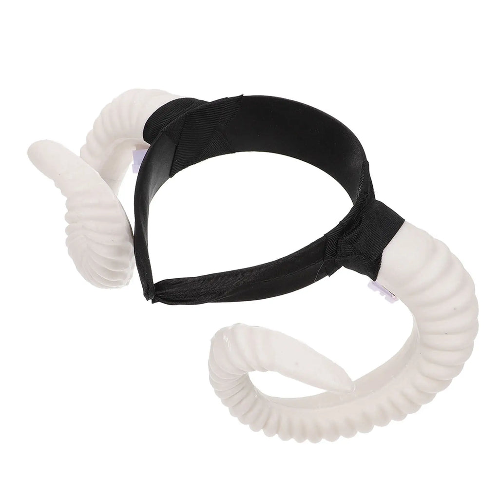 Halloween Glowing Horn Headband | White Sheep Horn Party Hairband Costume Headband QXL