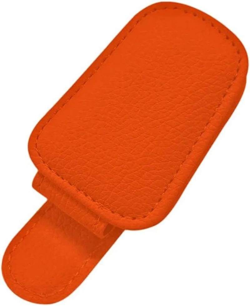 Magnetic Car Sun Visor Sunglasses Holder | PU Leather Clip Car Visor Organizer QXL