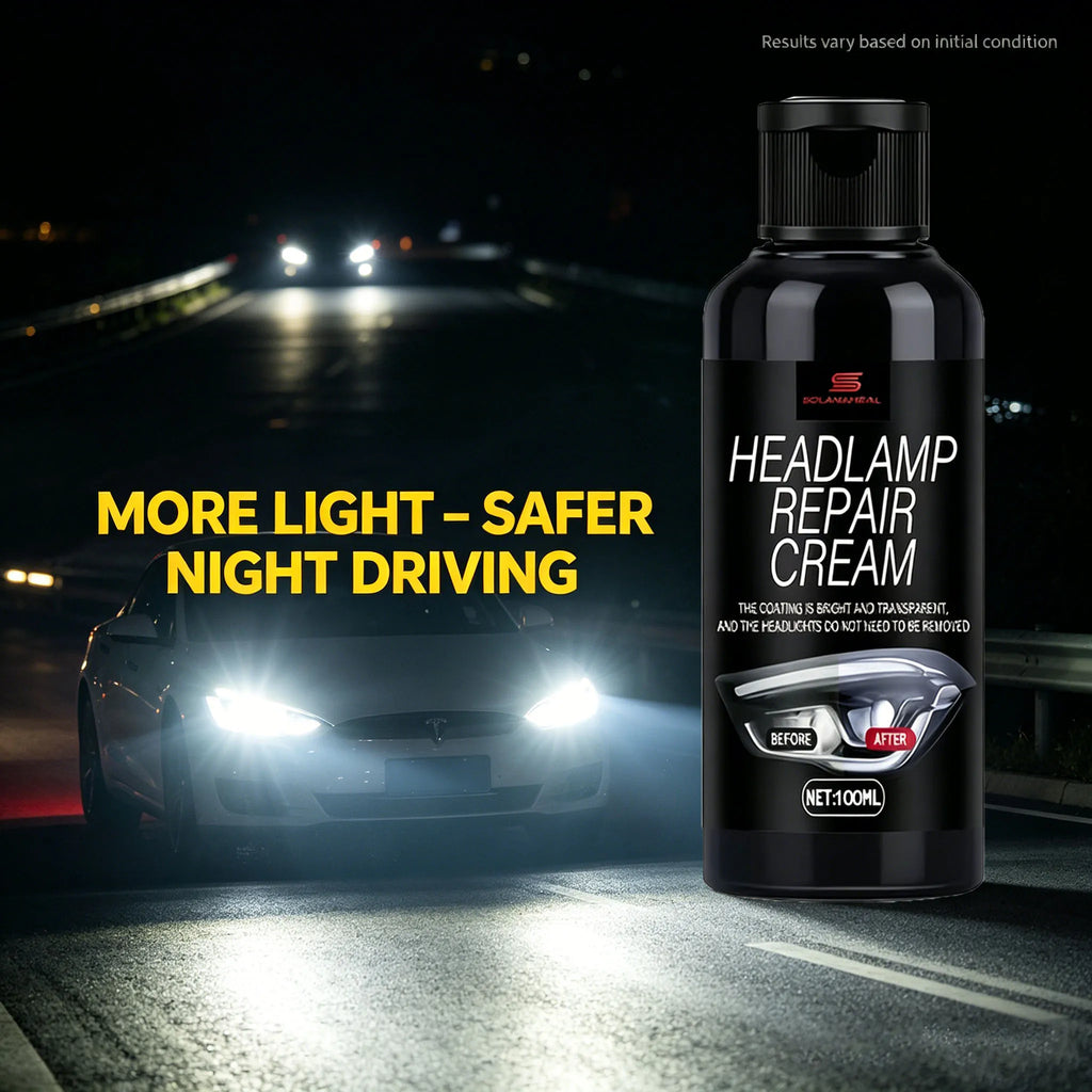 Headlamp Restoration Cream | Clears Foggy Yellowed Headlights Headlight Restoration Cream QXL