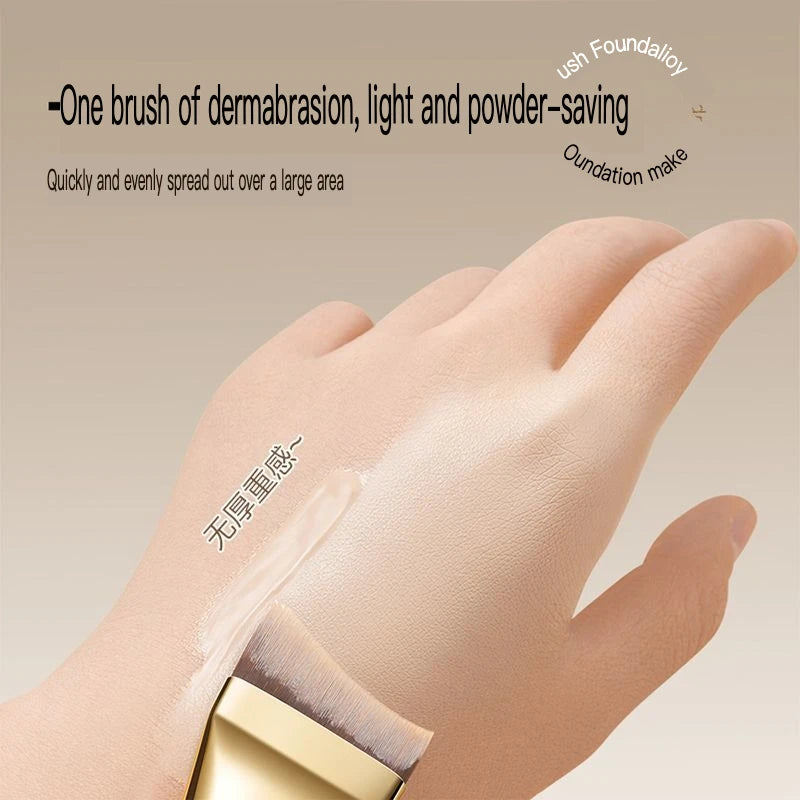 Arc-Shaped Foundation & Concealer Makeup Brush – Ultra-Thin Foundation Makeup Brush QXL