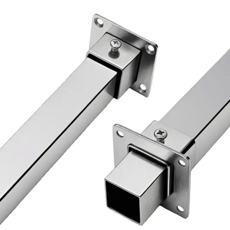 Stainless Steel Square Tube Flange Base Connector 20–35mm Tube Flange Connector QXL